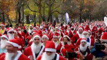 Londres, miles en corrida de Papá Noel