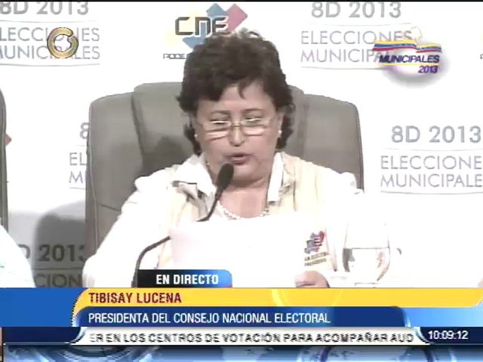 Tibisay Lucena ofreció al país los resultados irreversibles de las elecciones