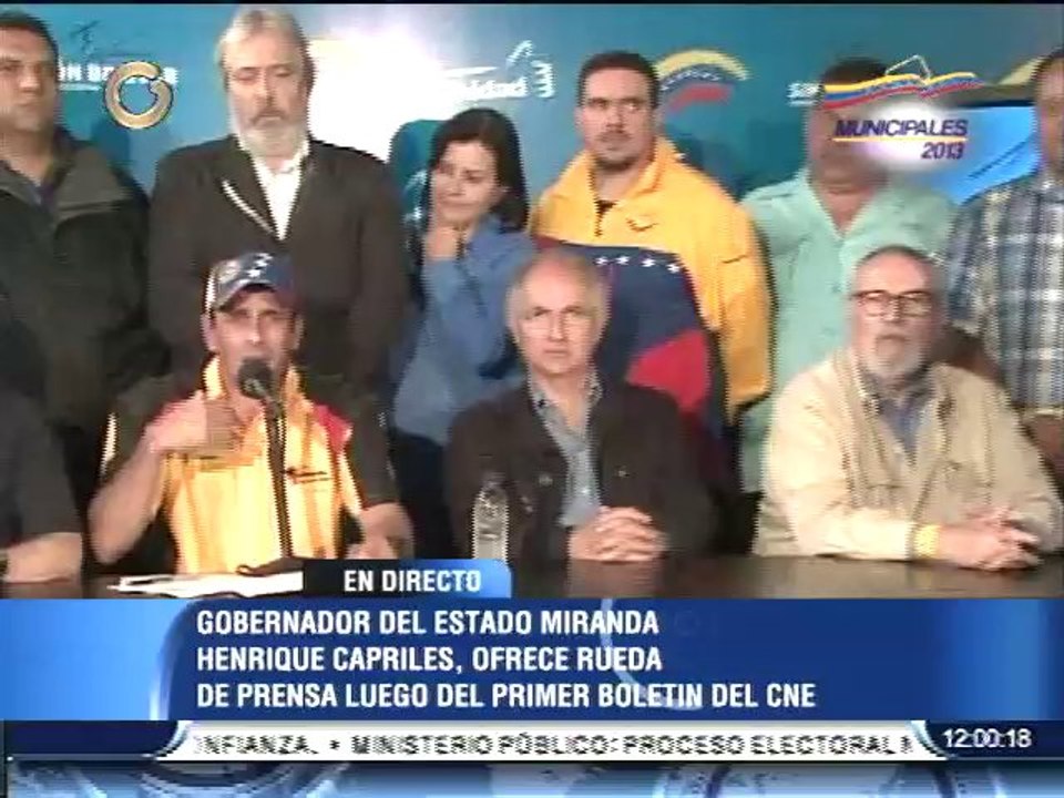 Henrique Capriles: Resultados muestran que Venezuela es un país dividido