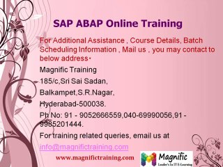 SAP ABAP Online Training