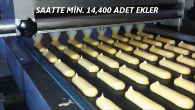 TMAK - Kuru Pasta ve Kurabiye Makinaları , Ekler Dökerken