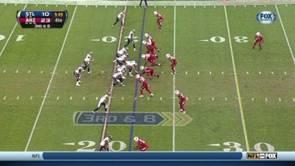 Cardinals defense, sack, 10-yd loss