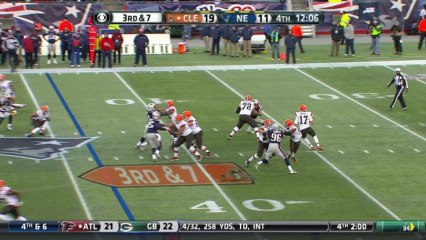 Patriots defense, sack, 5-yd loss