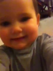 Cute baby taking first Selfie Photo !!