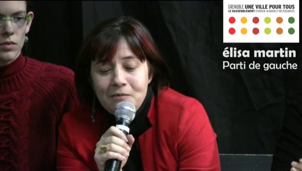 Élisa Martin (PG) porte-parole du rassemblement Grenoble, Une Ville pour Tous