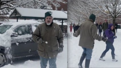 Cette bataille de neige a failli très mal se finir !