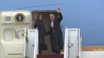 Obama departs for Nelson Mandela memorial in South Africa