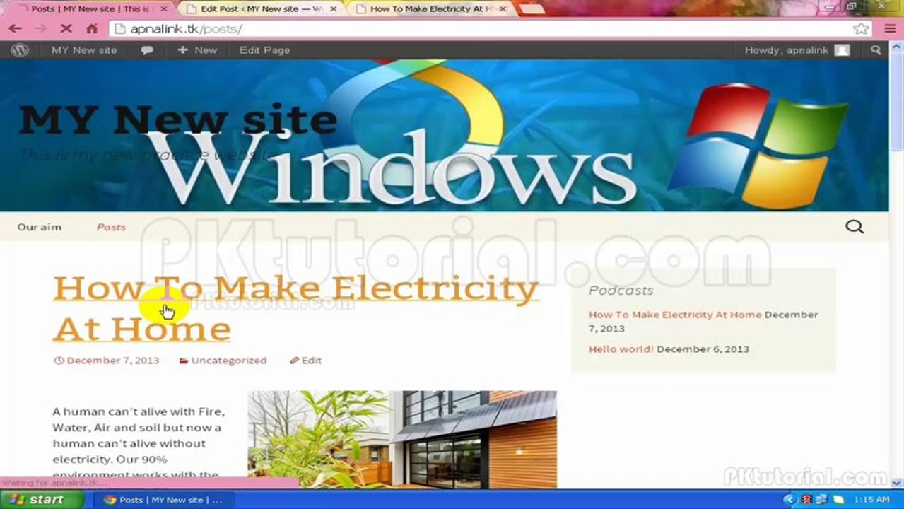 wordpress class 5 PKtutorial.com