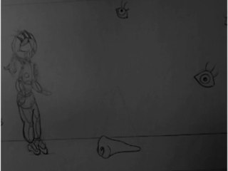 Animation de Saut 2D d'une Petite Madame Bizarre