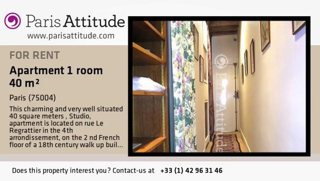 Studio Apartment for rent - Ile St Louis, Paris - Ref. 7839