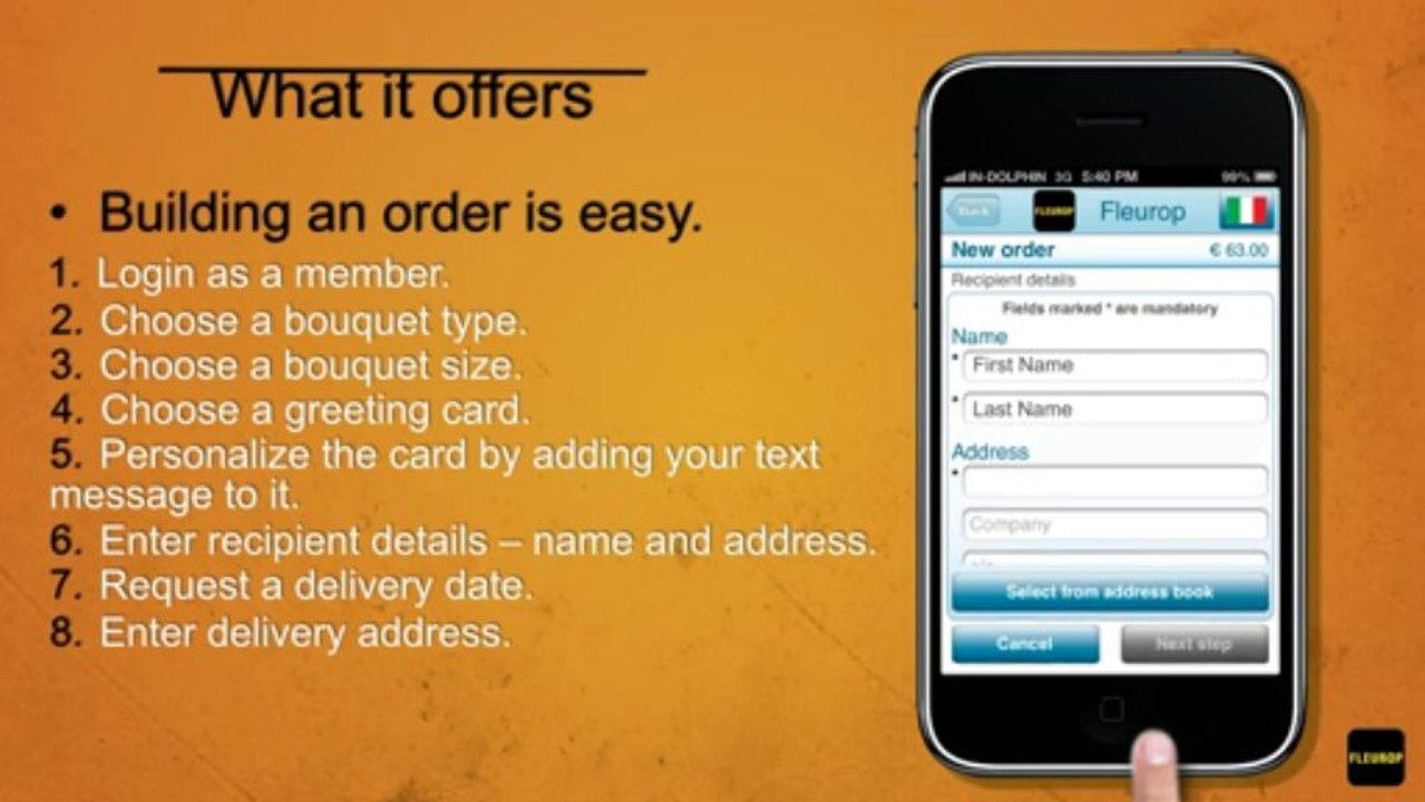 How to Send Flowers Using iPhone App ? Fleurop App Demo