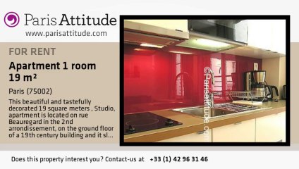 Studio Apartment for rent - Montorgueil, Paris - Ref. 7492