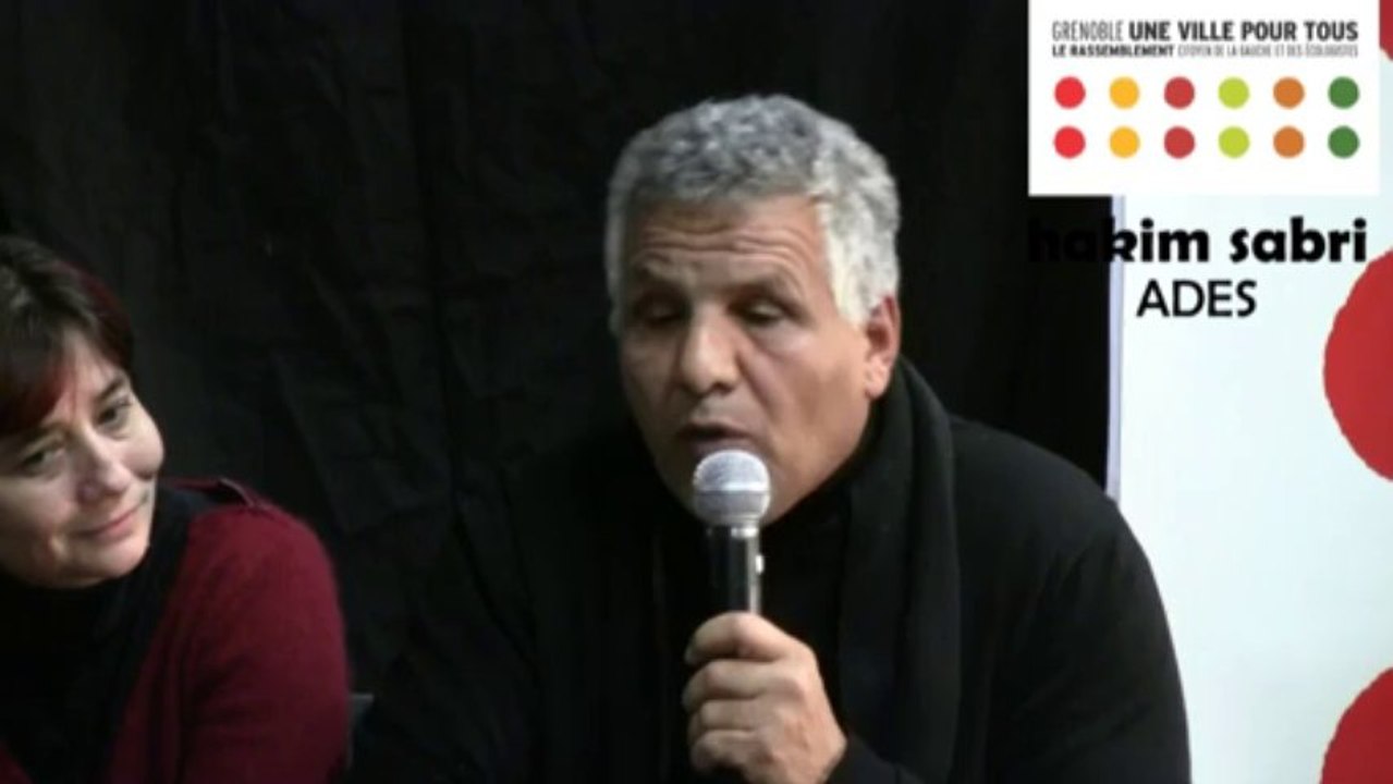 Hakim Sabri (ADES)  porte-parole du Rassemblement "Grenoble, Une Ville pour Tous"