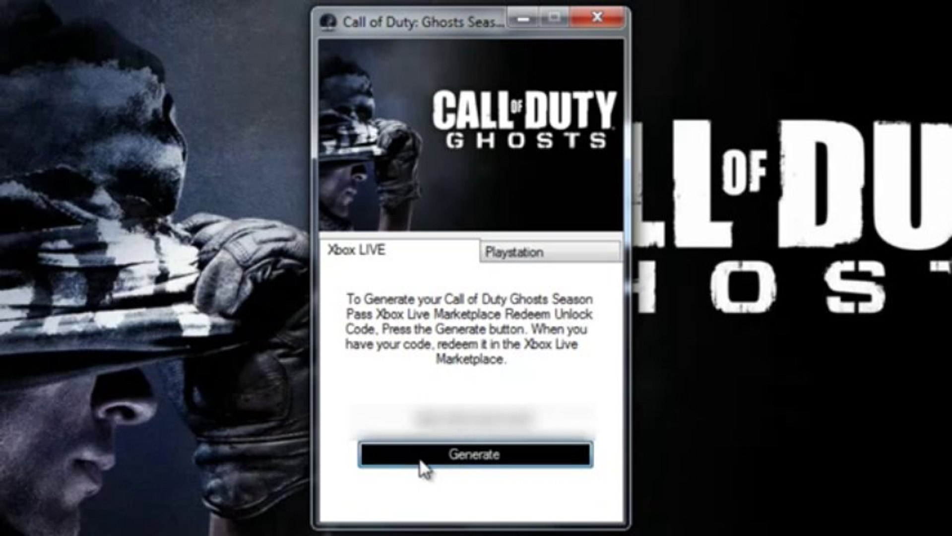Call of Duty Ghosts Season Pass Code Generator [ PS3 & Xbox 360 ] - video  Dailymotion