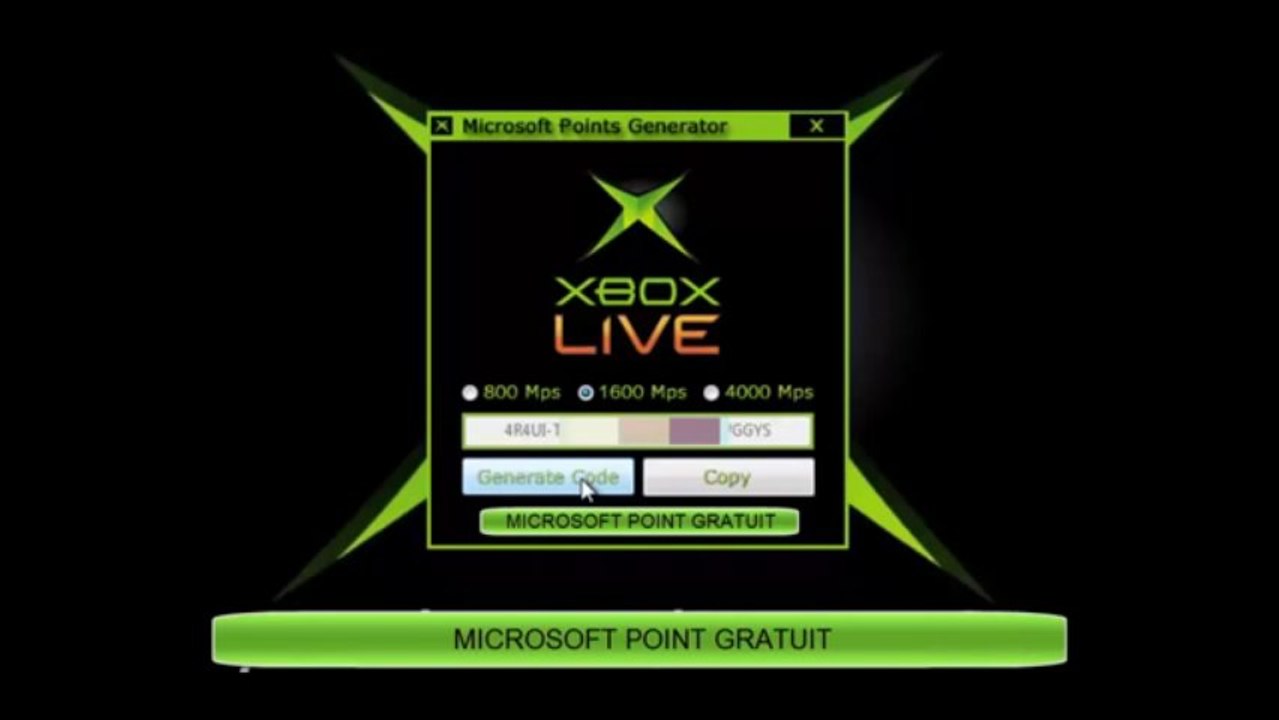 [Released December 2013] Xbox Live Microsoft Points Generator
