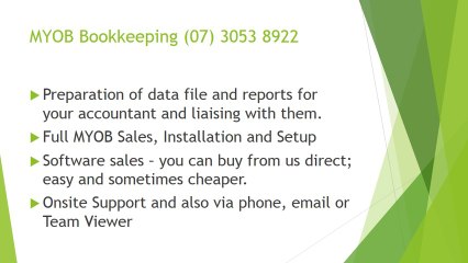 MYOB Bookkeeping (07) 3053 8922