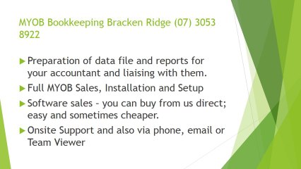 MYOB Bookkeeping Bracken Ridge (07) 3053 8922