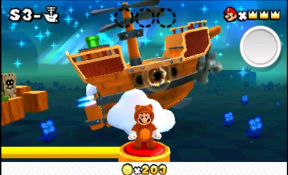 Super Mario 3D Land Walkthrough (3DS HD 1080p) Special World 3-5 All Star Coins 100%