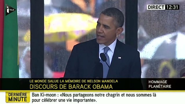 Discours de Barack Obama en hommage à Nelson Mandela
