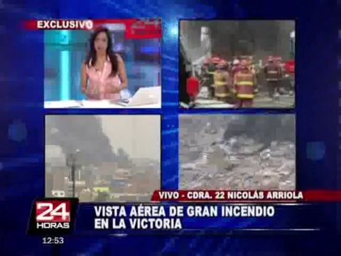 VIDEO: vista aérea del incendio en almacén de llantas en La Victoria (2/2)