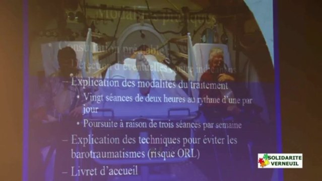 Rencontre Solidarité Verneuil - 2013 / 6 : Oxygénation hyperbare dans la cicatrisation des lésions post-opératoires