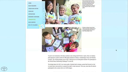 VIDEO: Announcing Toyota's 2013 North American Environmental Report