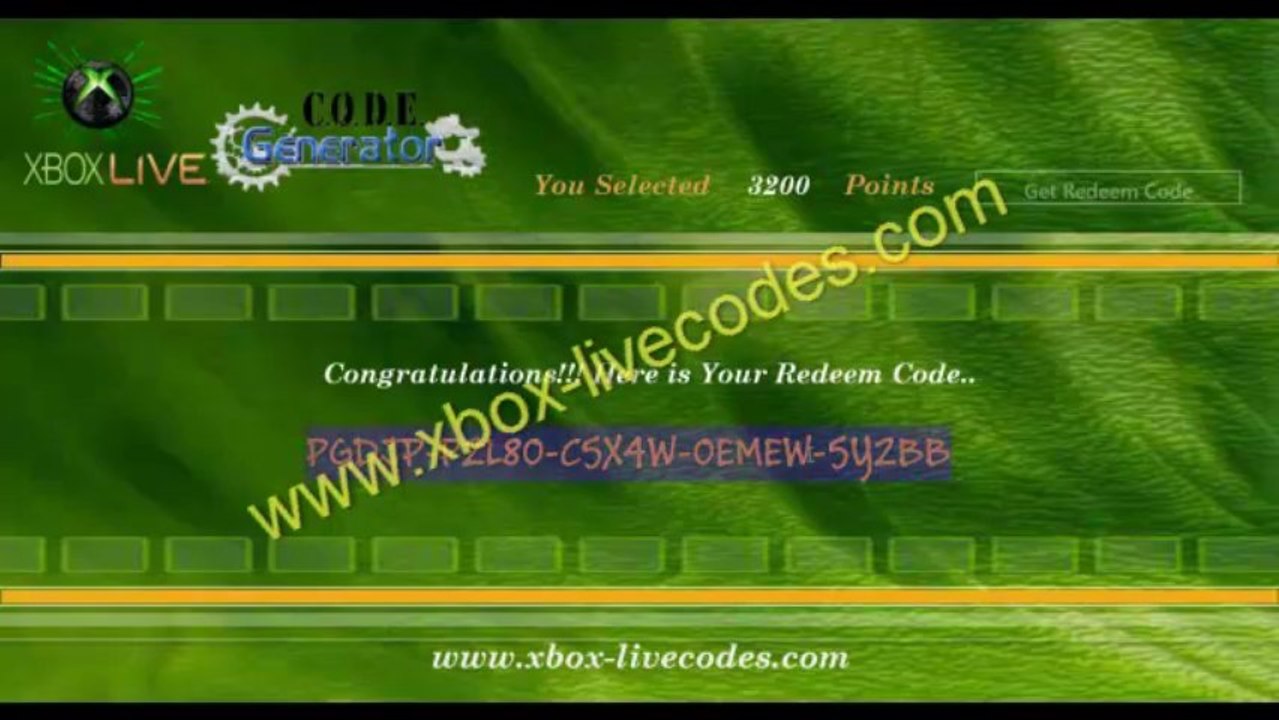 Xbox live Code Generator Official 2013