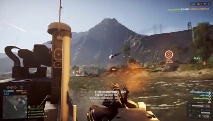 Battlefield 4 minigun vs stealth jet