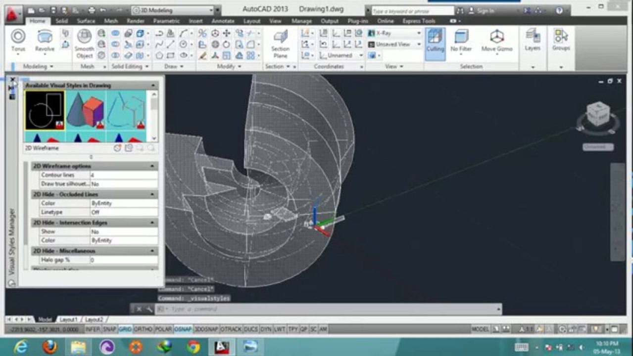 Autocad 2013 tutorial  modeling in hindi Urdu (38-50) By MNRAQ