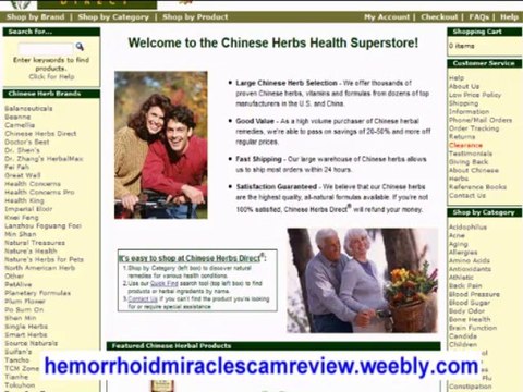 Chinese Herbs to cure Hemorrhoids