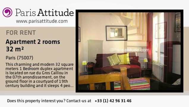 1 Bedroom Duplex for rent - Tour Eiffel, Paris - Ref. 2332