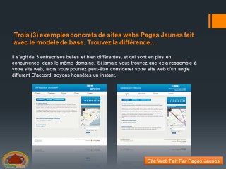 Site web fait par Pages Jaunes, un investissement non rentable