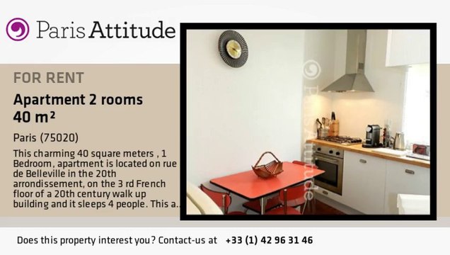 1 Bedroom Apartment for rent - Place des Fêtes, Paris - Ref. 8466