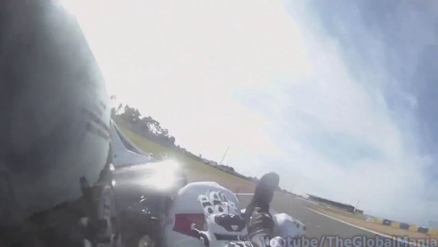 Yamaha YZF-R6 Le Mans Crash GoPro HD