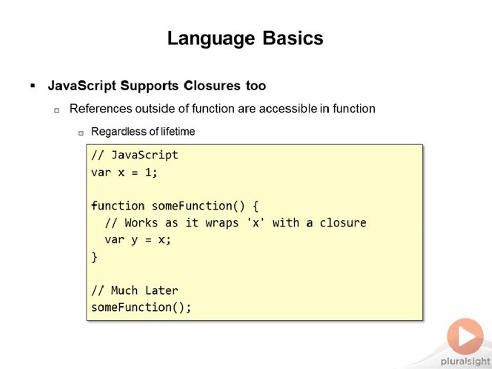 7. Language Basics - Closures