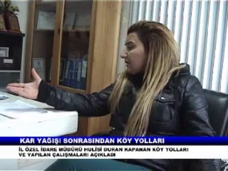 ZİLE DE KAR YAĞIŞI SONRASI KAPANAN KÖY YOLLARI