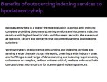 Outsource Scanning and Indexing Services
