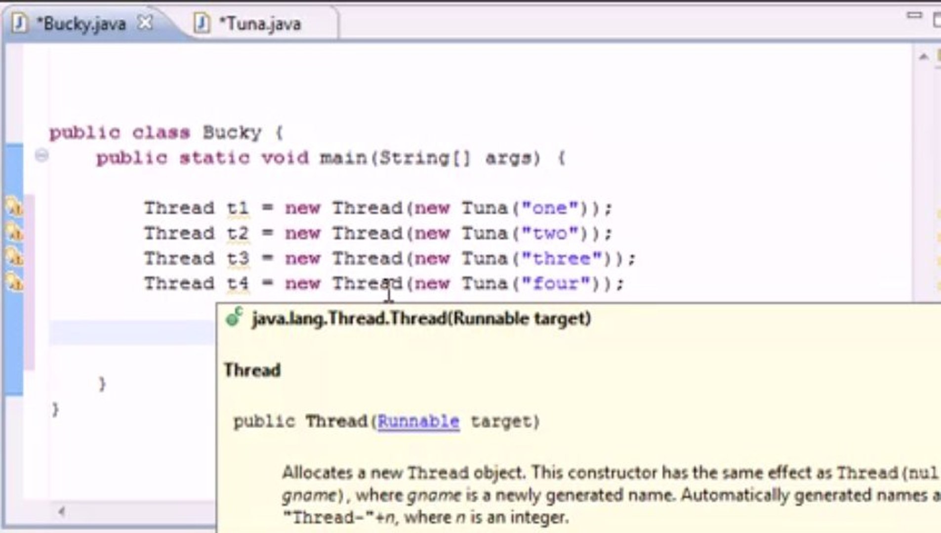 java programming a Thread Learn