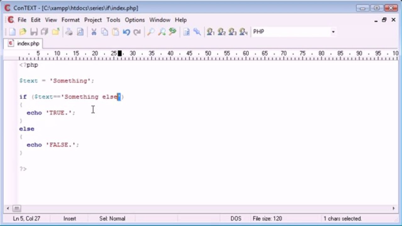 18 - if,  if else Statement in PHP on Gegasoft