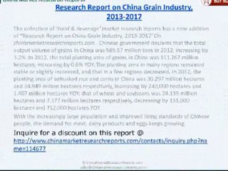 Grain Market In China 2017 - Deep Research Report