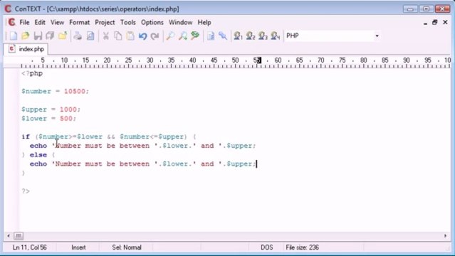 23 - Logical Operators in PHP on Gegasoft