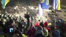 Ukrainians force police from protest square