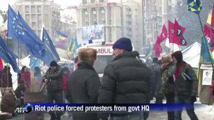 Pro-EU Ukrainians keep up sub-zero protests