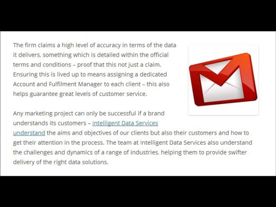 Intelligent Data Services l Taking Customer Data Services to the Next Level
