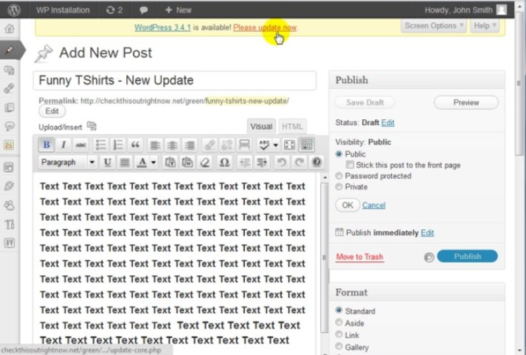 wordpress tutorial 06-How to make wordpress post-MP4