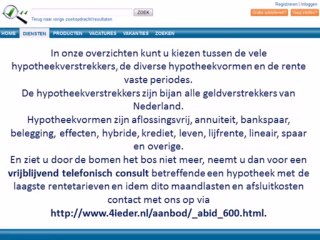 Hypotheek rentetarieven overzicht