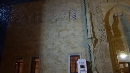 sarayburnu camii akşam üzeri yağan kar