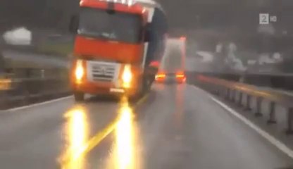 Almost dead, smashed by a truck!