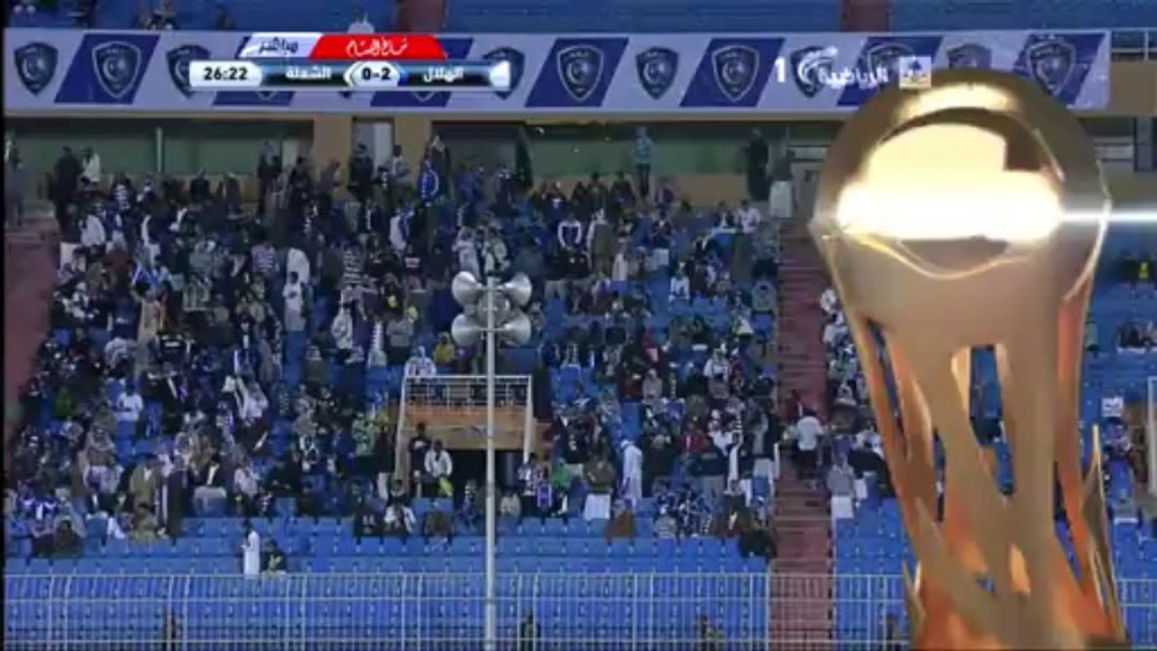 هدف الهلال الثاني من ياسر القحطاني في الشعلة - الهلال 4-1 الشعلة - كأس ولي العهد دور ال16 - 10/12/2013 HD