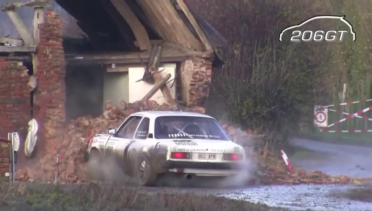 Une voiture de Rallye explose une maison !! 6 heures de Coutrai - Belgique 2013